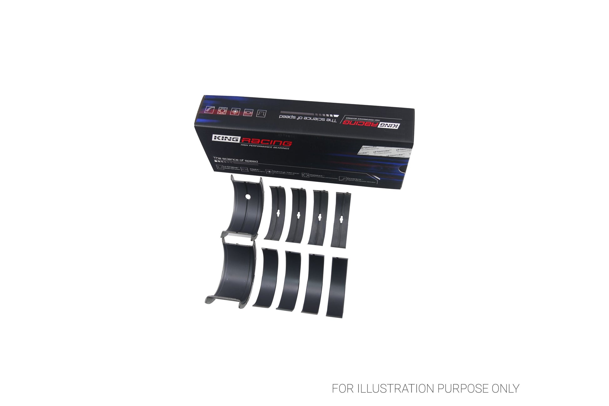 King Chevrolet 400 V8 Racing Main Bearings Set MB 509XPC-STD - Fits Chevrolet, GMC, Pontiac