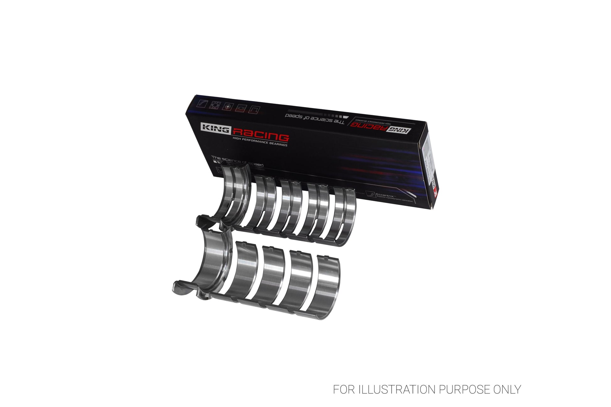 King Ford 260CI 289CI 302 5.0L WINDSOR Racing Tri-metal Main Bearing Set MB 529XP-STD - Fits Ford, Mercury, Lincoln