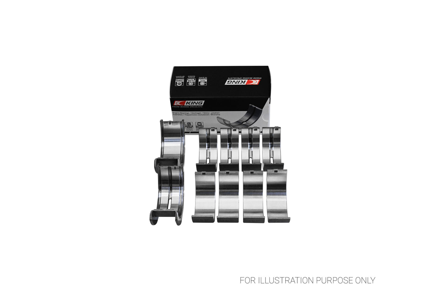 King Ford 260CI 289CI 302 5.0L WINDSOR Racing Tri-metal Main Bearing Set MB 529XP-STD - Fits Ford, Mercury, Lincoln