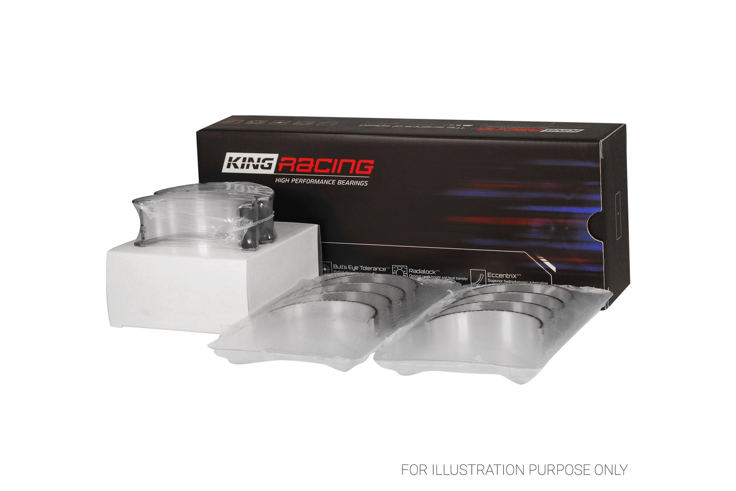 King Chrysler 350, 361, 383, 403 Racing Bi-metal Main Bearing Set MB 555HP STDX - Fits Dodge, Plymouth, Chrysler