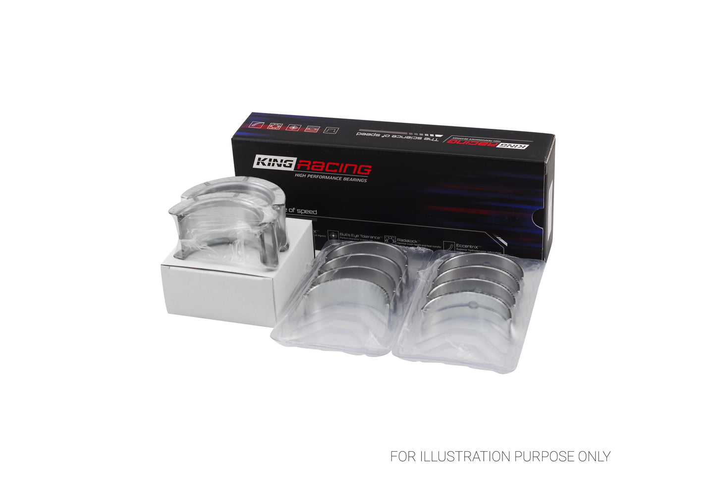 King Chevrolet 396-502 BBC GEN IV, V, VI V8 - Narrow Racing Main Bearing Set MB 556HPN 001 - Fits Chevrolet, GMC, Pontiac