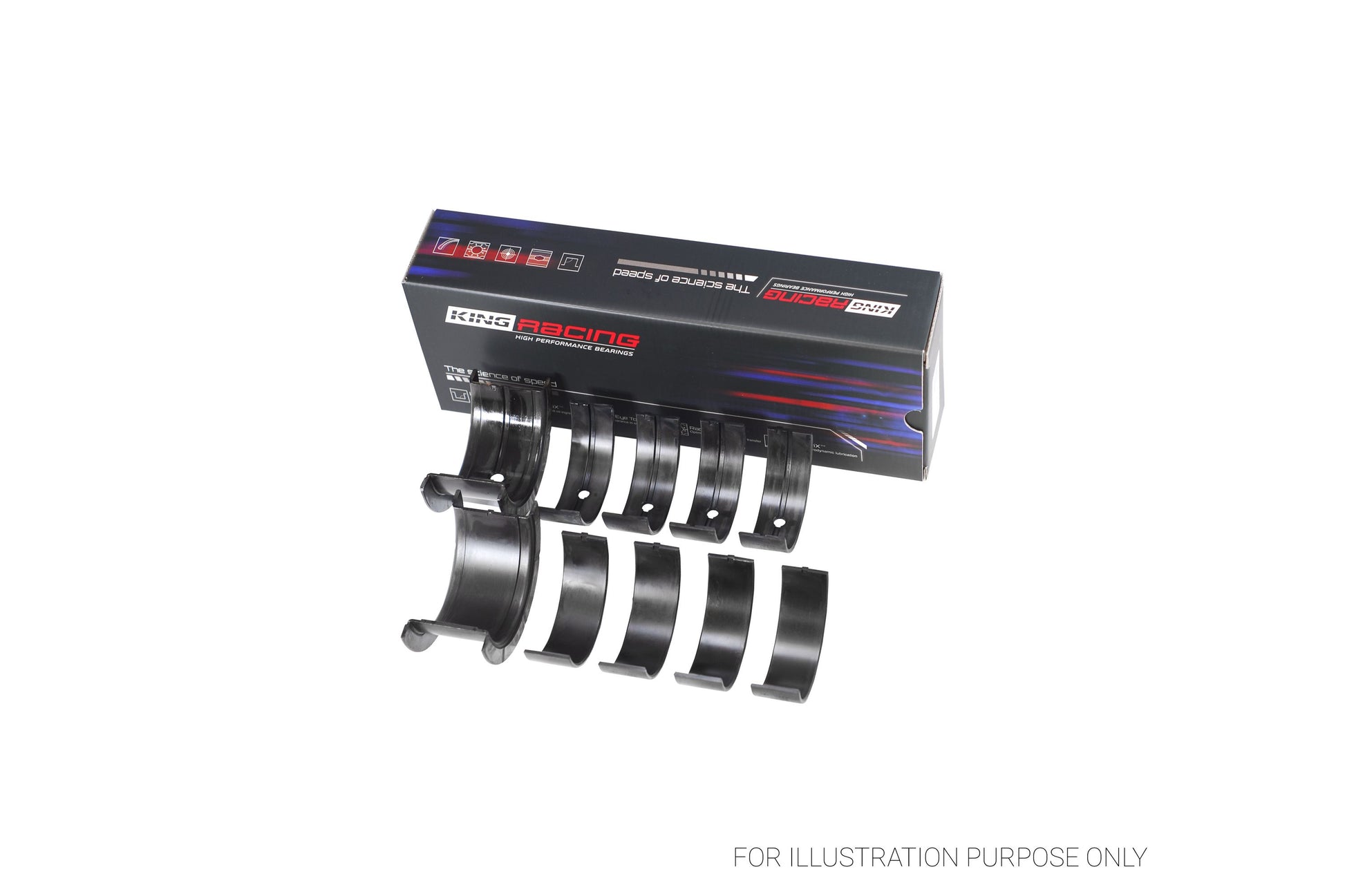 King Chevrolet BBC 396-502 GEN IV, V, VI - Narrow Racing Main Bearings MB 556XPN 010 - Fits Chevrolet, GMC, Pontiac