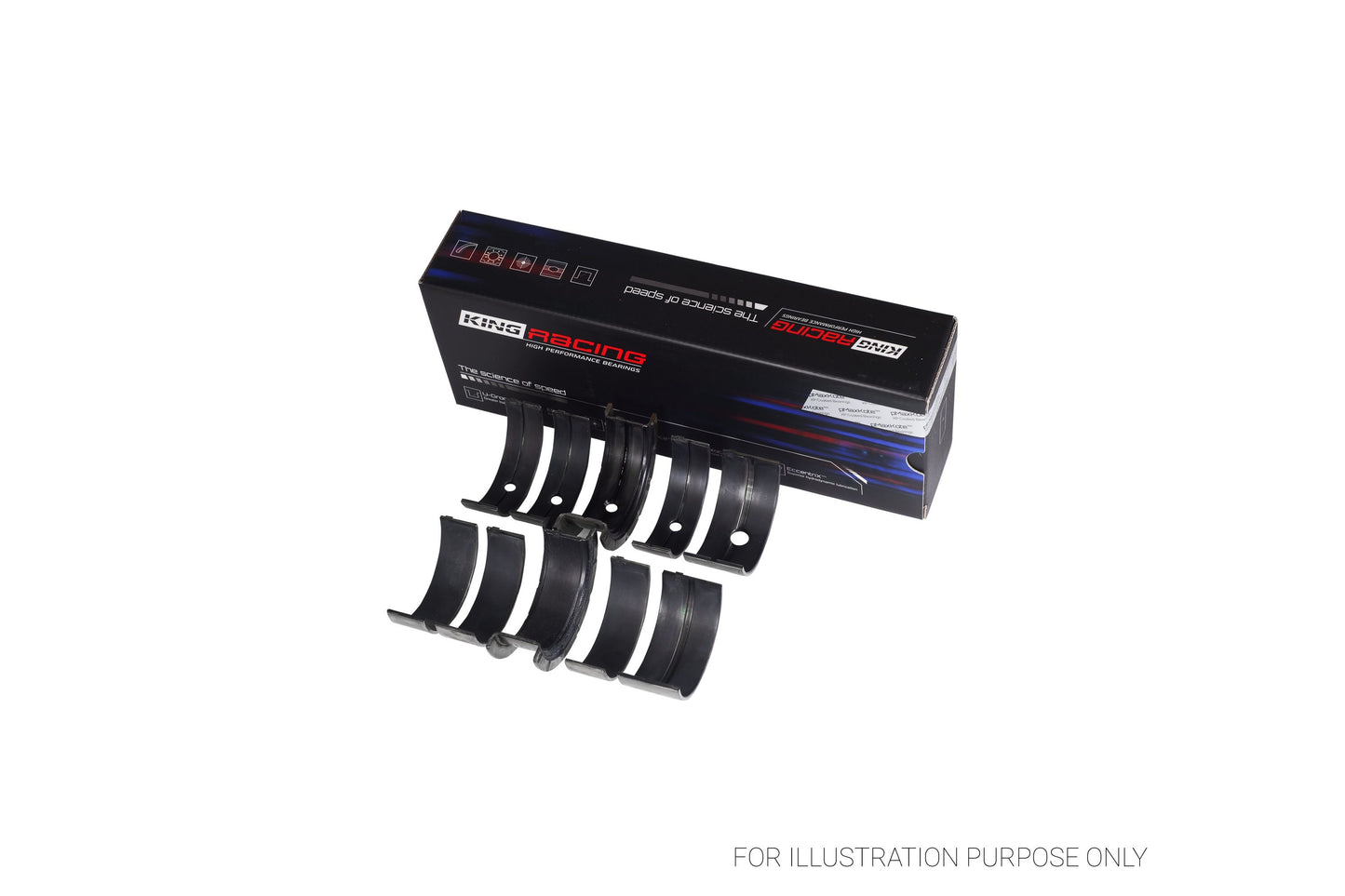 King Chrysler 273, 301, 313, 318, 340 OE-Replacement Main Bearings Set MB 558SI 010 - Fits Dodge, Plymouth, Fargo