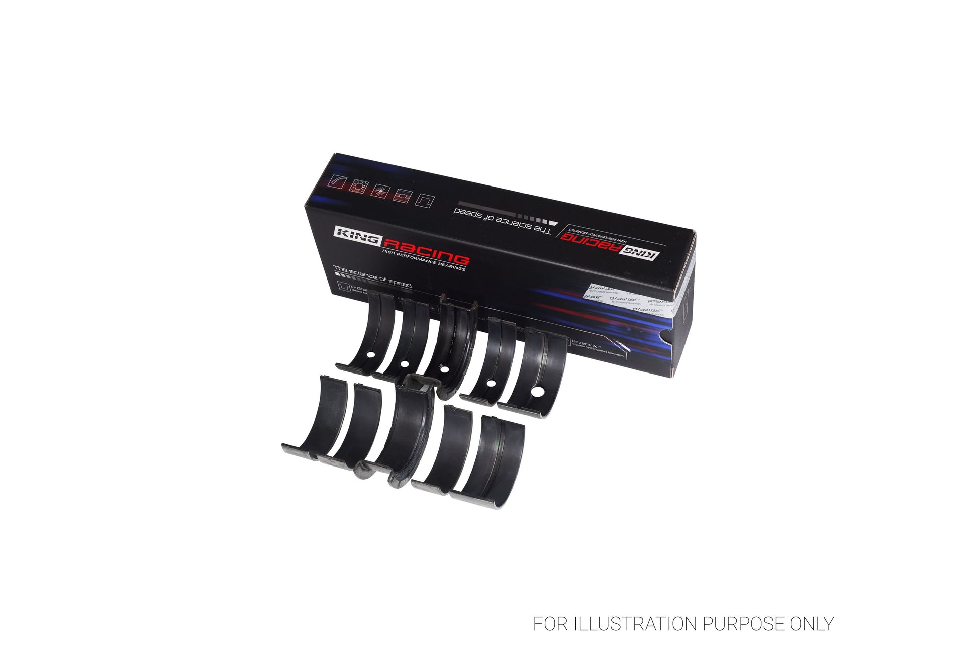 King Chrysler 273, 301, 313, 318, 340 OE-Replacement Main Bearings Set MB 558SI 010 - Fits Dodge, Plymouth, Fargo