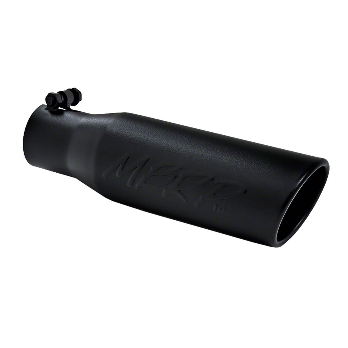 MBRP T5113BLK 12in Black Finish Angled Rolled End Exhaust Tip