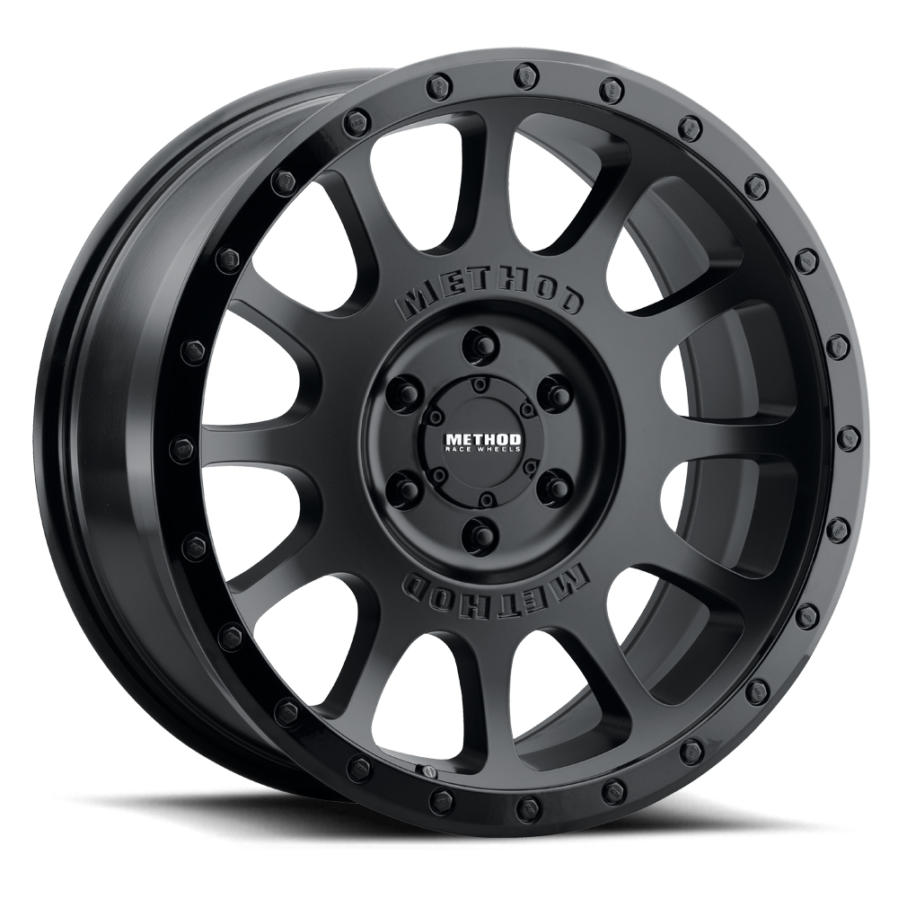 Method Wheels MR305 NV 18x9 +18mm Offset 6x135 94mm CB Matte Black - Gloss Black Lip