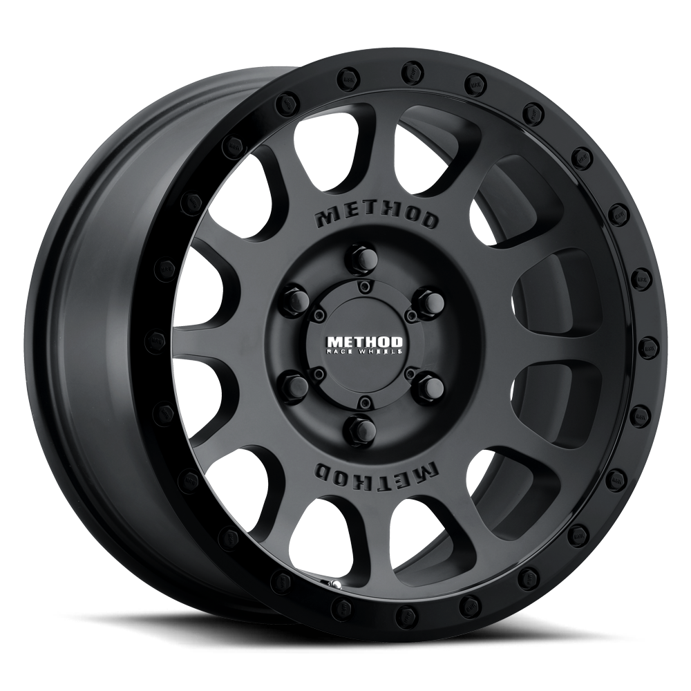 Method Wheels MR305 NV 18x9 +18mm Offset 6x135 94mm CB Matte Black - Gloss Black Lip
