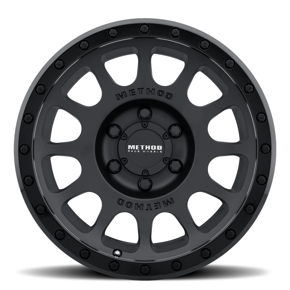 Method Wheels MR305 NV 18x9 +18mm Offset 6x135 94mm CB Matte Black - Gloss Black Lip