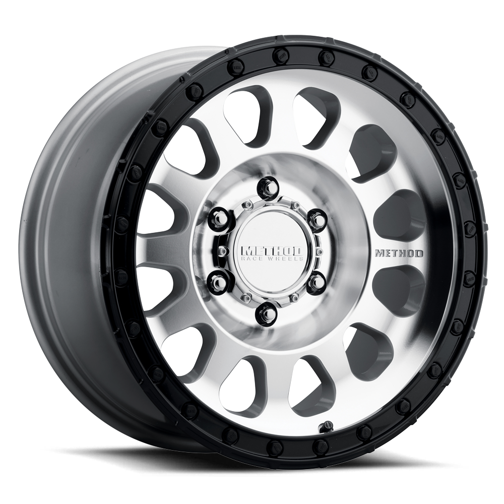 Method MR315 17x9 -12mm Offset 6x5.5 106.25mm CB Machined Wheel - Gloss Black Lip