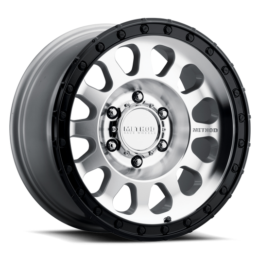Method MR315 17x9 -12mm Offset 6x5.5 106.25mm CB Machined Wheel - Gloss Black Lip
