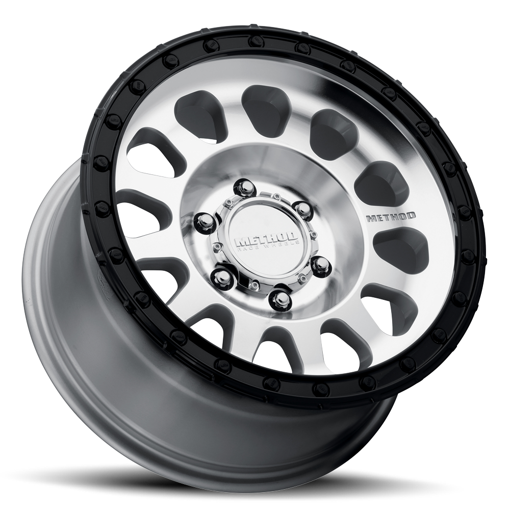 Method MR315 17x9 -12mm Offset 6x5.5 106.25mm CB Machined Wheel - Gloss Black Lip