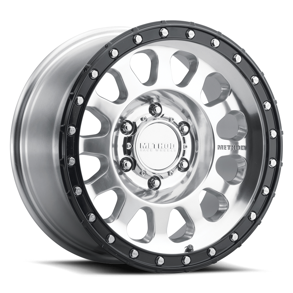 Method MR315 17x8.5 0mm Offset 6x135 87mm CB Polished Wheel - Gloss Black Lip