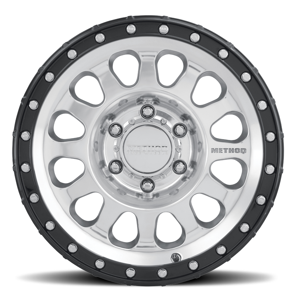 Method MR315 17x8.5 0mm Offset 6x135 87mm CB Polished Wheel - Gloss Black Lip
