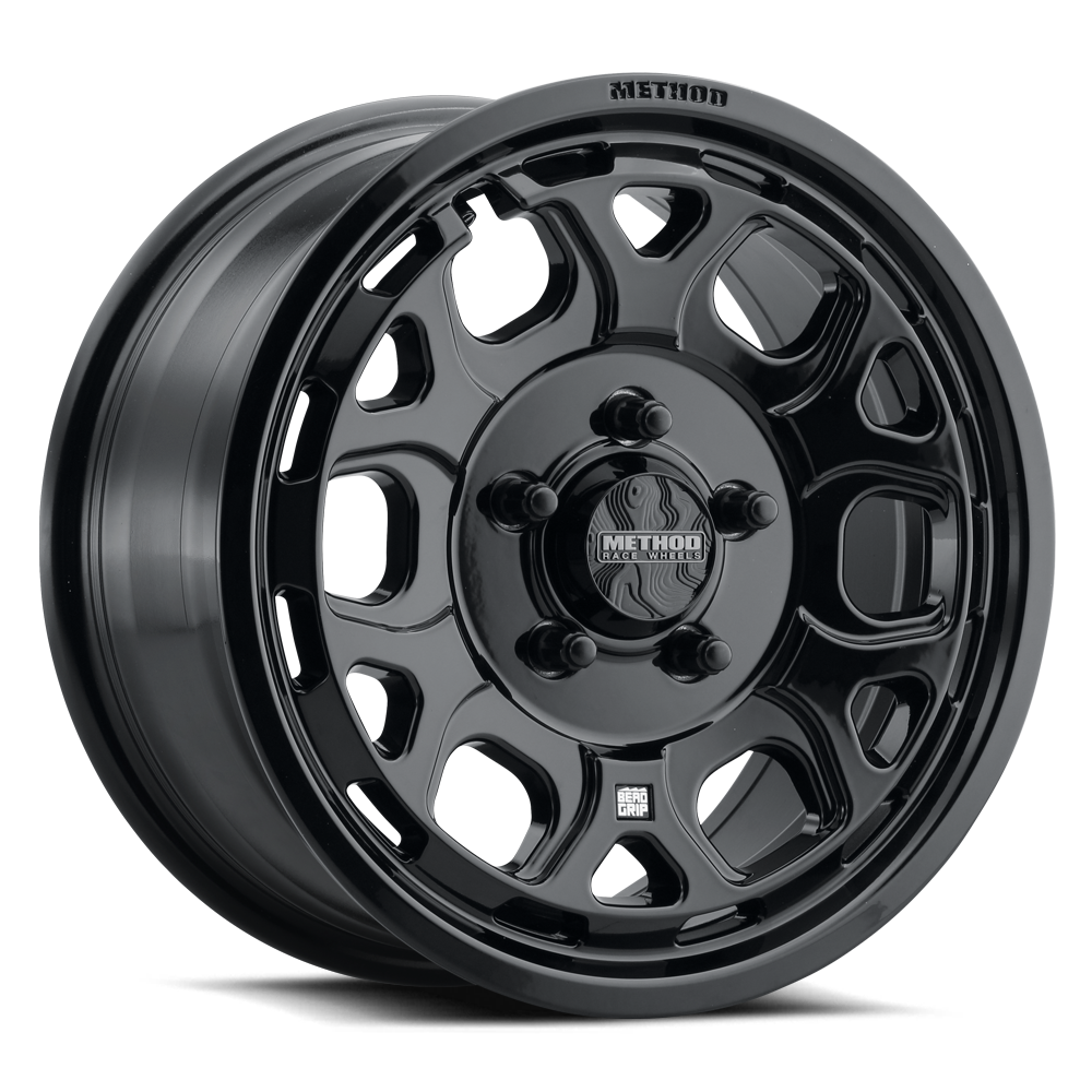 Method MR416 Bead Grip 15x7 / 5x4.5 / 55mm Offset / 68.00mm CB / Gloss Black Wheel