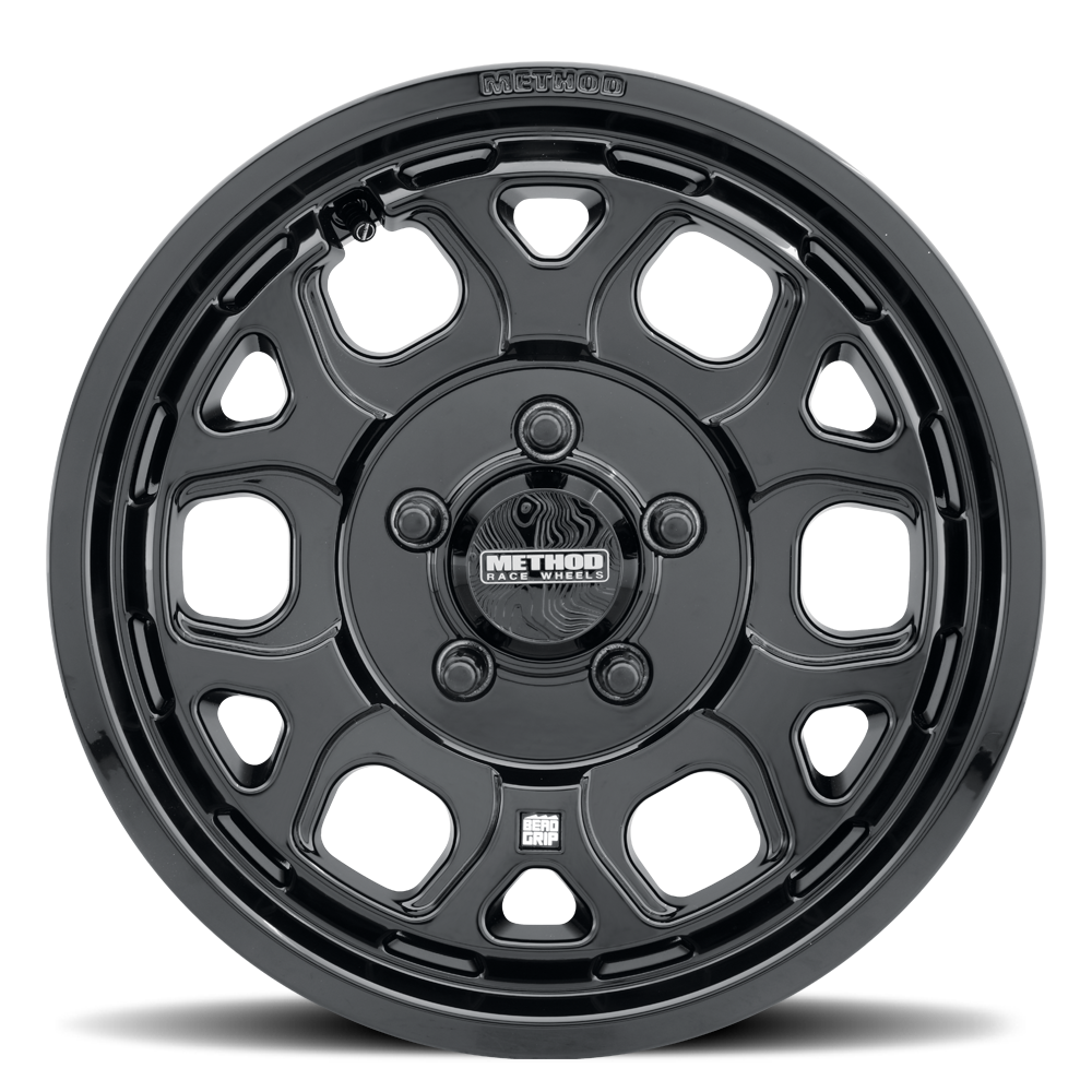 Method MR416 Bead Grip 15x7 / 5x4.5 / 55mm Offset / 68.00mm CB / Gloss Black Wheel