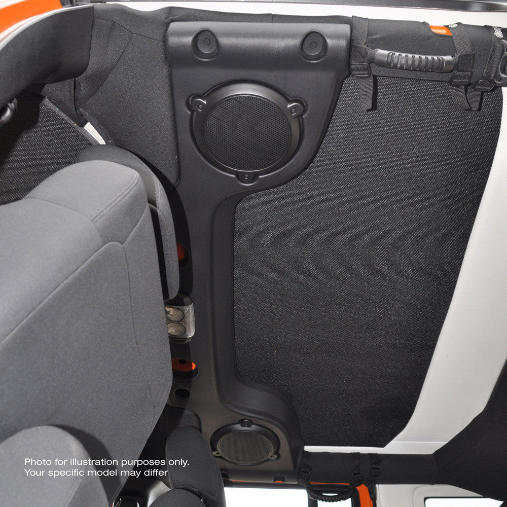 DEI for 2011-2018 Jeep Wrangler JK 2-Door Boom Mat Complete Headliner Kit - 6 Piece - Gray