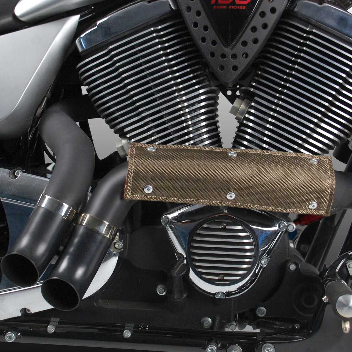 DEI Pipe Shield with Stainless Steel Clamps - 4in x 8in - Titanium