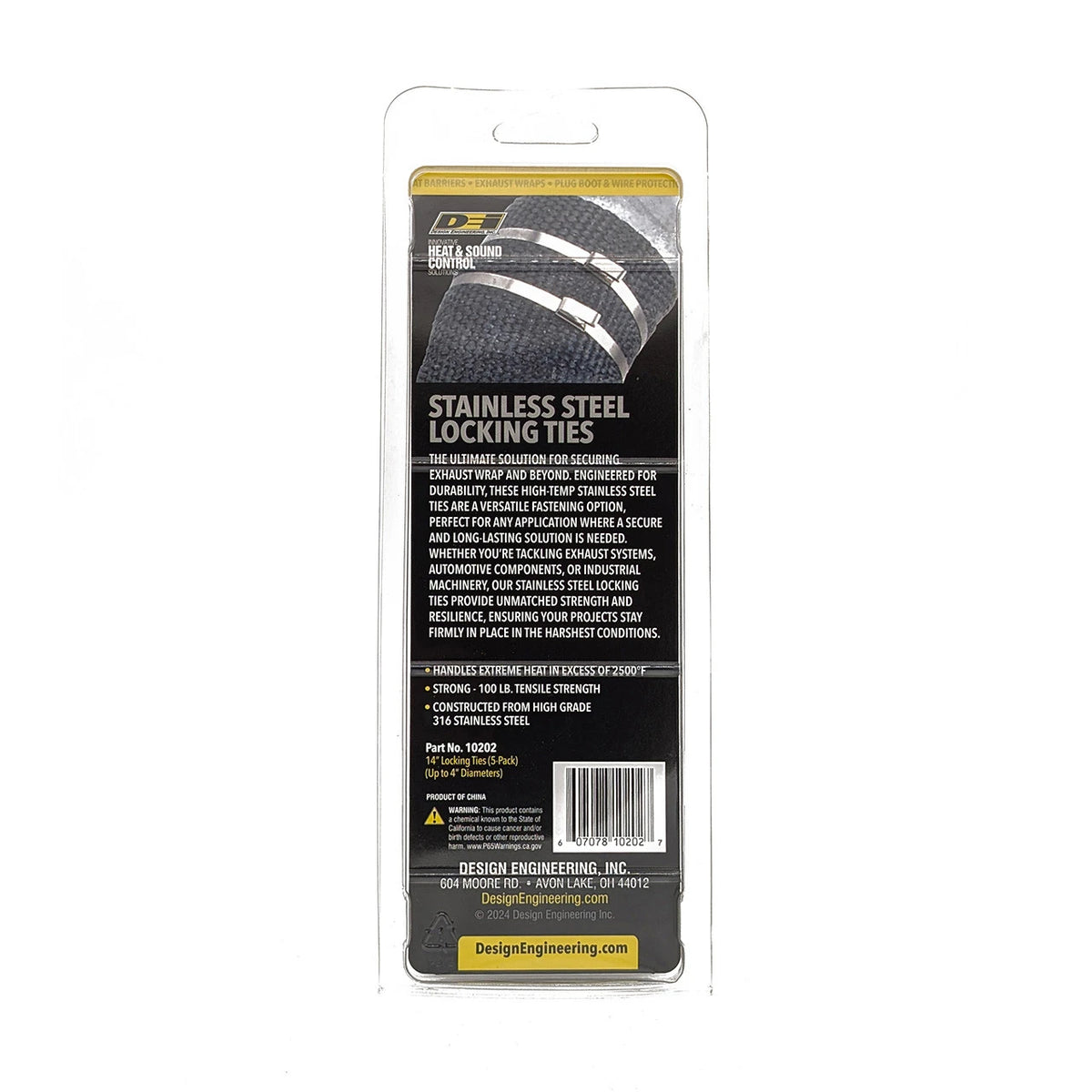 DEI Stainless Steel Locking Tie 14in - 5 per pack