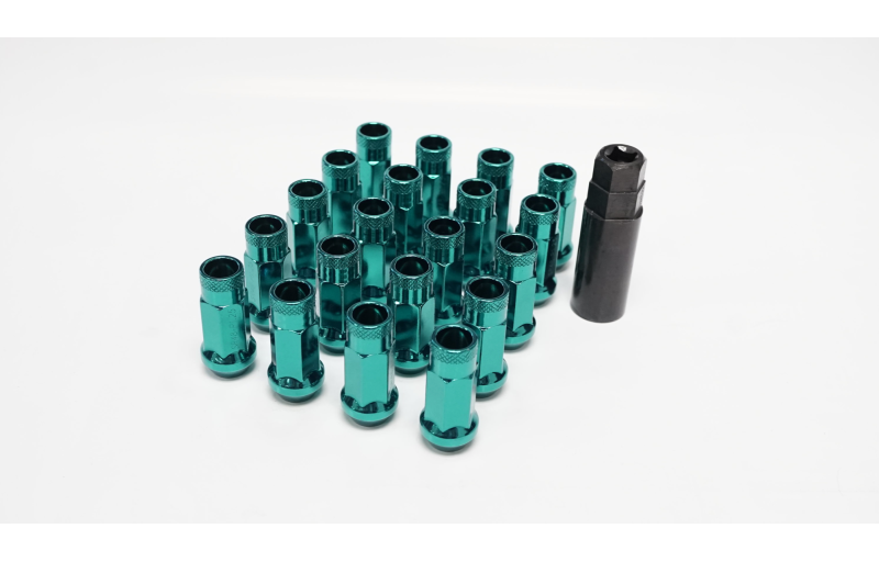 Wheel Mate 32905GB Muteki SR48 Open End Lug Nuts Green Blue M12x1.25 48mm