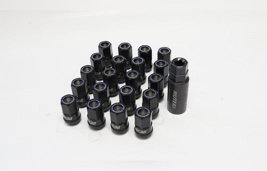 Wheel Mate HR3806TU Muteki HR38 Open End Lug Nuts Titanium Chrome with Blue Ring M12x1.50
