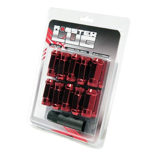 Wheel Mate 33006R Monster Open End Lug Nuts Red M14x1.50 - Set of 20