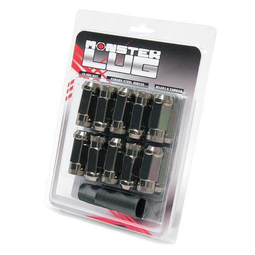 Wheel Mate 33006T Monster Open End Lug Nuts Black Chrome M14x1.50 - Set of 20