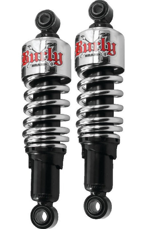 Burly Brand B28-1201 Shocks 10.5 in Chrome for 2004-2022 Harley-Davidson Sportster