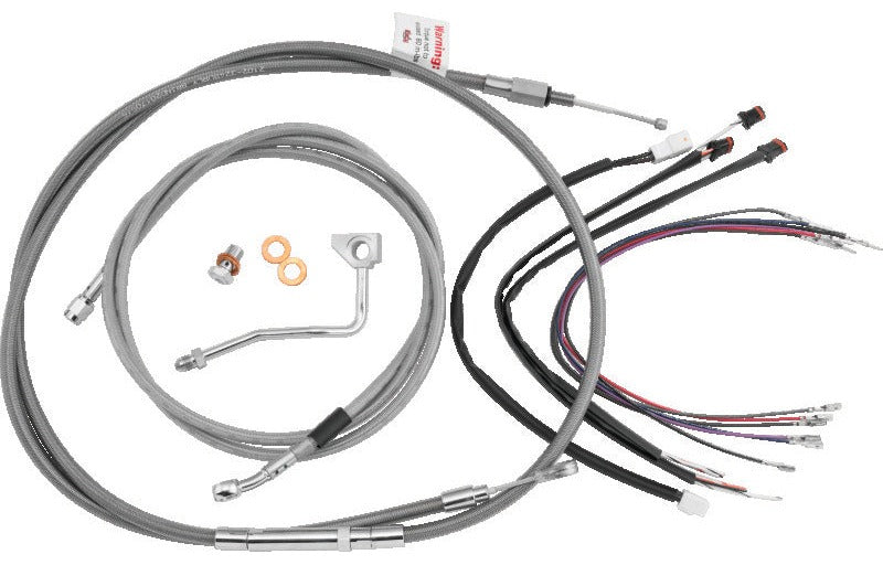 Burly Brand B30-1158 Control Kit 14 in Gorilla Stainless Steel for 2014-2016 Harley-Davidson Touring