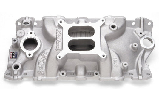 Edelbrock 2701 Performer EPS Intake Manifold Natural for Small Block Chevrolet