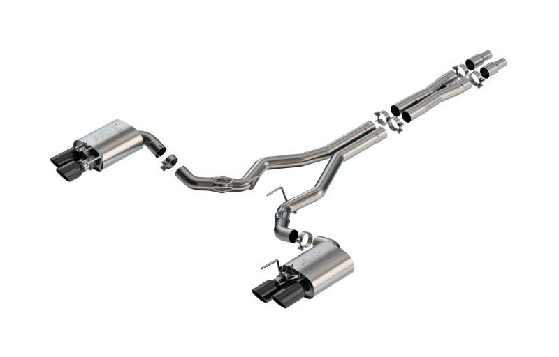 Borla 140963BC 2024-2026 Ford Mustang GT 5.0L V8 with Active Exhaust ATAK Cat-Back Exhaust System - Black Chrome - #140963BC