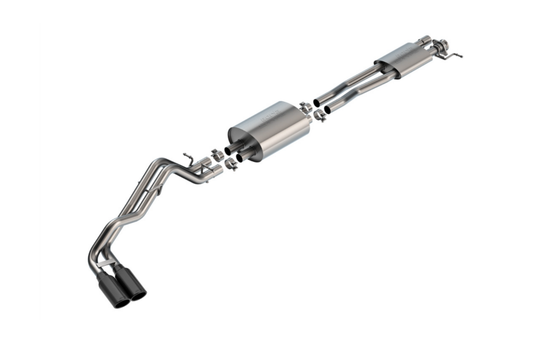 Borla 140971BC 24-26 Ford Ranger XLT Side Exit S-type Exhaust w/ Black Chrome Tips - #140971BC