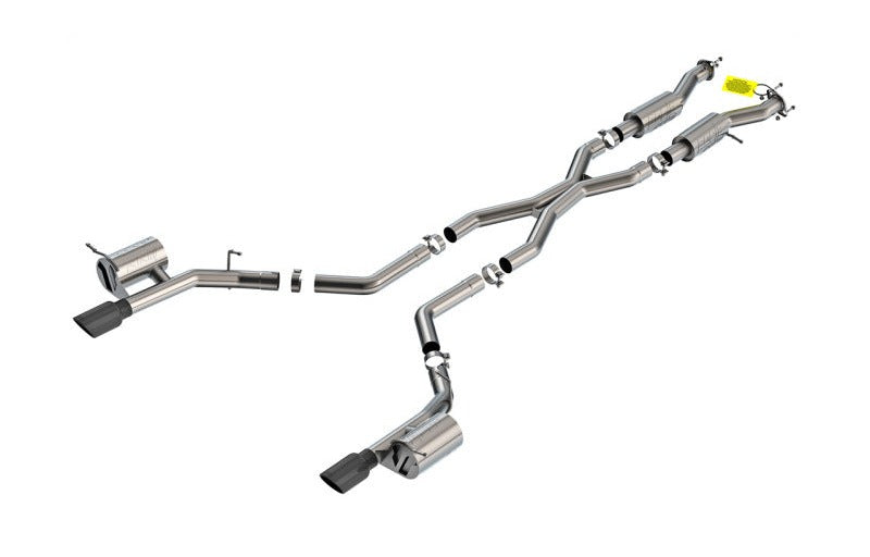 Borla 140886BC 2021-2027 Dodge Durango SRT Hellcat 6.2L V8 AWD ATAK Cat-Back Exhaust System - Black Chrome Tips - #140886BC