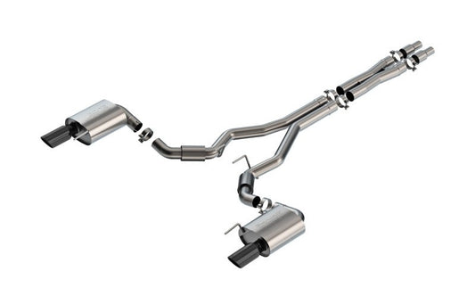 Borla 140960BC 2024-2026 Ford Mustang GT 5.0L V8 w/o Active Exhaust S-Type Cat-Back Exhaust System - Black Chrome - #140960BC