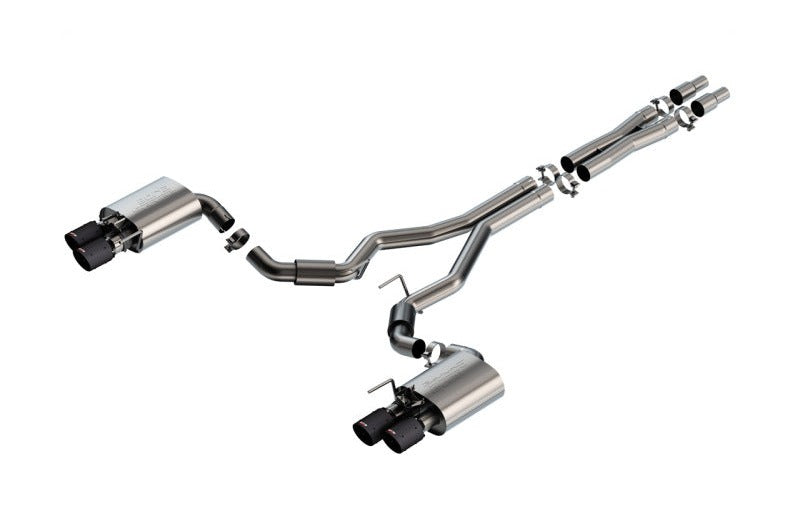 Borla 140962CFBA 2024-2026 Ford Mustang GT 5.0L V8 with Active Exhaust S-Type Cat-Back Exhaust System - Carbon Fiber - #140962CFBA
