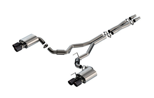 Borla 140962CFBA 2024-2026 Ford Mustang GT 5.0L V8 w/ Active Exhaust S-Type Cat-Back Exhaust System - Carbon Fiber - #140962CFBA