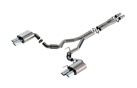 Borla 140970 2024-2026 Ford Mustang GT 5.0L V8 3 in ATAK Catback Non-Active Exhaust- Chrome Quad Tip - #140970