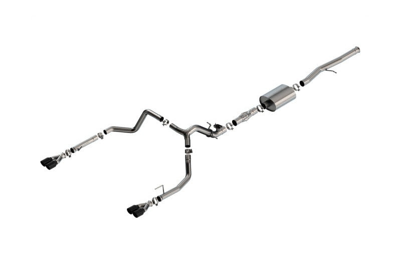 Borla 140997BC 2024 Chevy Silverado 1500 6.2L V8 ATAK Catback Exhaust with Simulator - Black Chrome - #140997BC