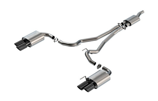 Borla 140981BC 2024-2026 Ford Mustang 2.3L Ecoboost S-Type Black Chrome Catback Exhaust w/ Quad Tips - Non-Active - #140981BC