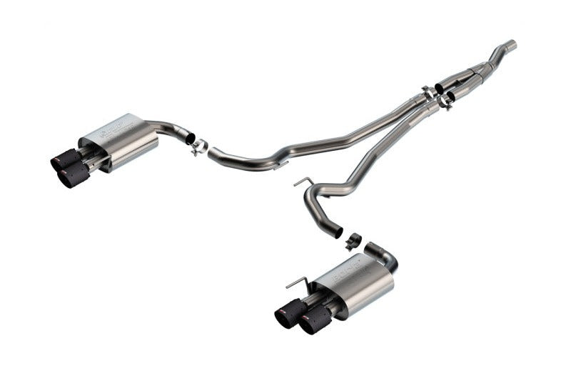 Borla 140982CFBA 2024-2026 Ford Mustang 2.3L Ecoboost ATAK Catback Exhaust CF BA with Quad Tips - Non-Active - #140982CFBA