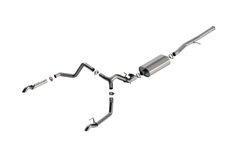 Borla 141002 2024 Chevrolet/GMC 1500 ZR2 & AT4X 6.2L V8 4WD 4DR Touring Catback Exhaust with Turndown Tips - #141002