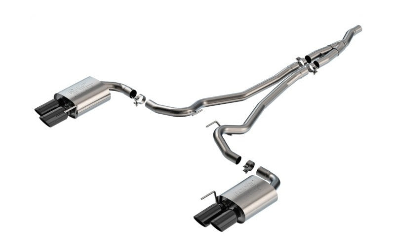 Borla 140982BC 2024-2026 Ford Mustang Ecoboost 2.3L ATAK Catback Exhaust Black Chrome with Quad Tip - Non-Active - #140982BC