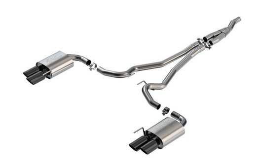 Borla 140982BC 2024-2026 Ford Mustang Ecoboost 2.3L ATAK Catback Exhaust Black Chrome w/ Quad Tip - Non-Active - #140982BC