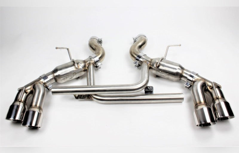 Mishimoto 2016-2020 Chevrolet Camaro SS Quad-Tip Pro Axle-Back Exhaust with Polished Tips - #MMEXH-CAM8-16AQTPP