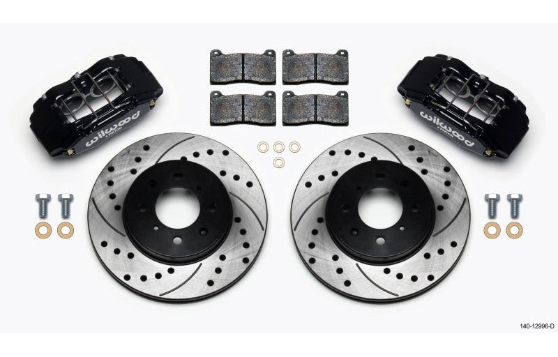 Wilwood DPHA Front Caliper & Rotor Kit Drilled Honda / Acura w/ 262mm OE Rotor - #140-12996-D