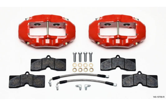 Wilwood D8-4 Rear Caliper Kit Red Corvette C2 / C3 65-82 - #140-10790-R
