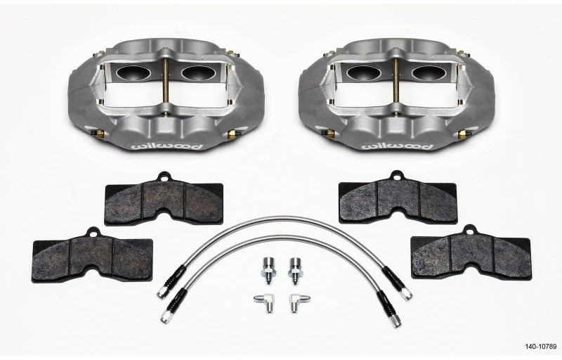 Wilwood D8-4 Front Caliper Kit Clear Corvette C2 / C3 65-82 - #140-10789