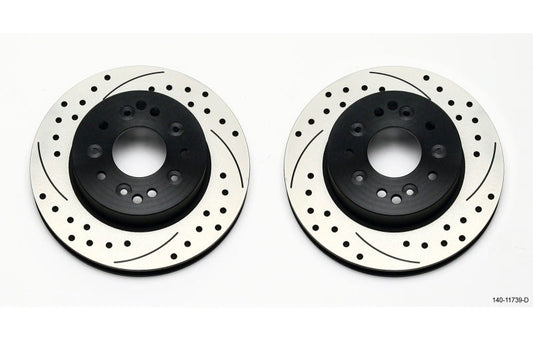 Wilwood Rotor Kit Rear-Drilled 65-82 Corvette C2/C3 (1Pc Rotors) - #140-11739-D