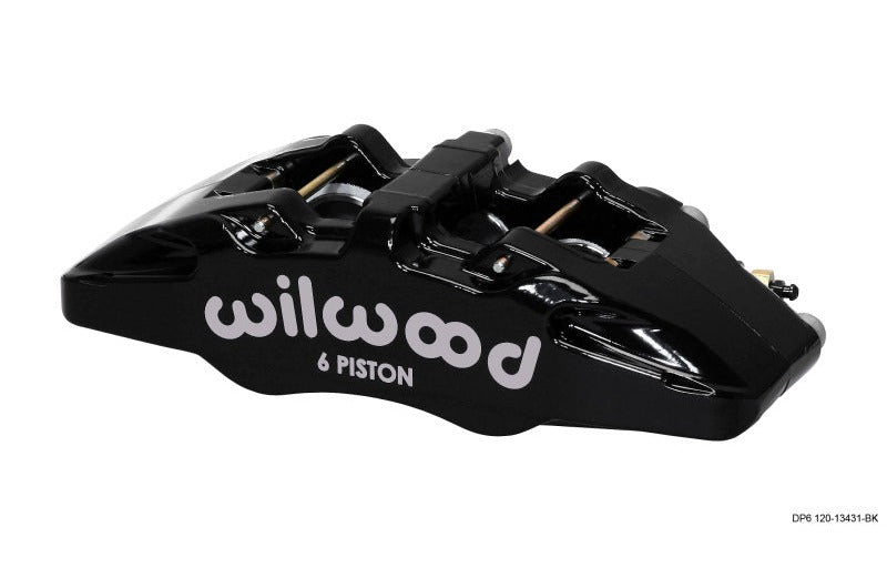 Wilwood Caliper-Forged Dynapro 6 5.25in Mount-L/H 1.62/1.38in/1.38in Pistons .38in Disc - #120-13431-BK