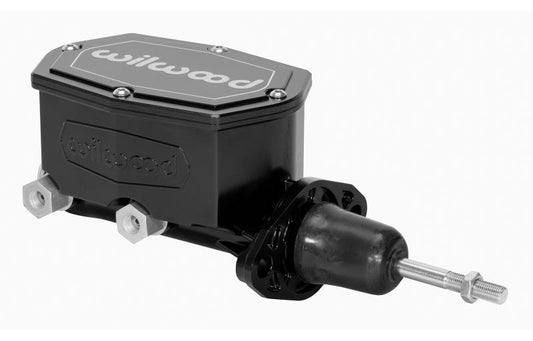 Wilwood Compact Tandem Master Cylinder - 15/16in Bore - w/Pushrod (Black) - #260-14958-BK