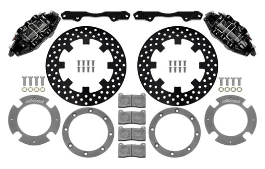 Wilwood 2017-2021 Can-Am X3RS Black 6-Piston Rear Kit 11.25in - Drilled Rotors - #140-16629-D